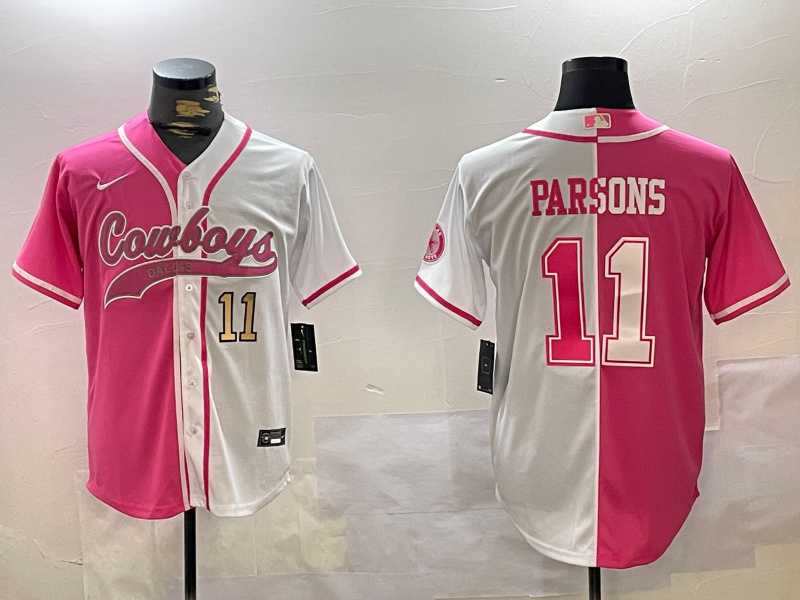 Men%27s Dallas Cowboys #11 Micah Parsons 2024 Arctic white red Stitched Baseball Jerseys->chicago bears->NFL Jersey